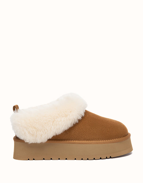 Image of Slippers. Product name - AUSTRALIAN SHEPHERD® Glacial Slippers in Chestnut colour by brand - Ugg Australian Shepherd