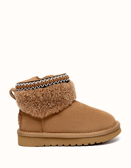 Image of Boots. Product name - AUSTRALIAN SHEPHERD® Brunel Kids Boots in Chestnut colour by brand - Ugg Australian Shepherd