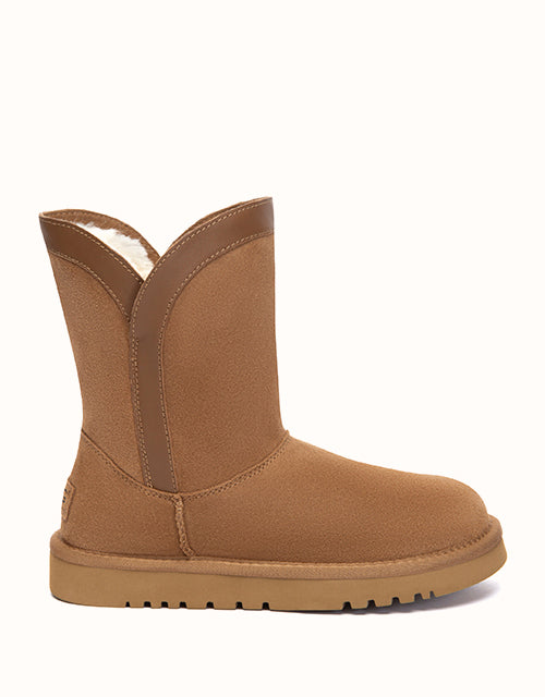 Image of Boots. Product name - AUSTRALIAN SHEPHERD® Short Wintra Boots in Chestnut colour by brand - Ugg Australian Shepherd