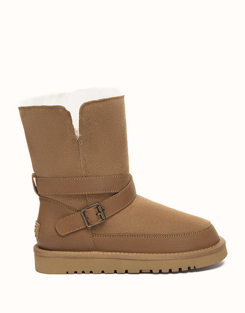 Image of Boots. Product name - AUSTRALIAN SHEPHERD® Short Halvik Boots in Chestnut colour by brand - Ugg Australian Shepherd