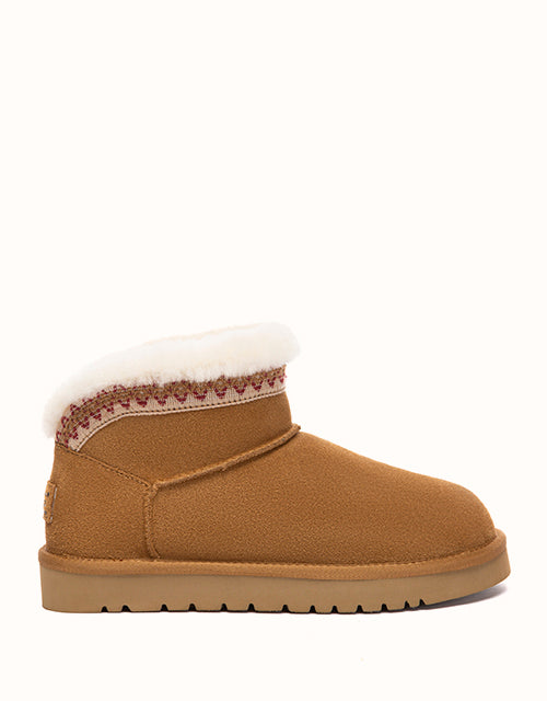 Image of Boots. Product name - AUSTRALIAN SHEPHERD® Mini Liora Boots in Chestnut colour by brand - Ugg Australian Shepherd