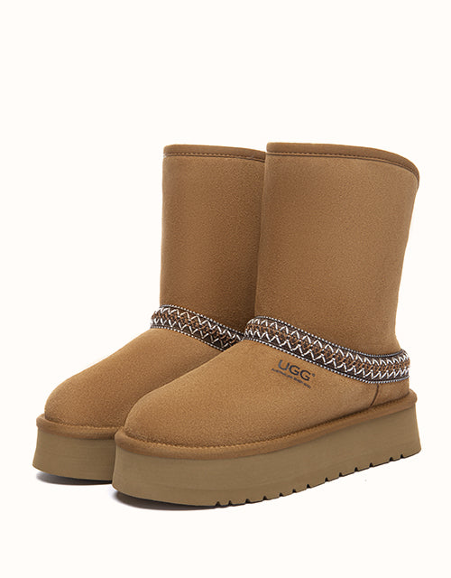Ugg AUSTRALIAN SHEPHERD® Short Fayle Platform Boots (Chestnut)