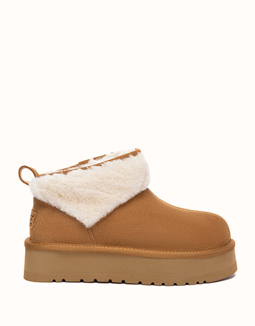 Image of Heels. Product name - AUSTRALIAN SHEPHERD® Eirwen Platform Boots in Black colour by brand - Ugg Australian Shepherd