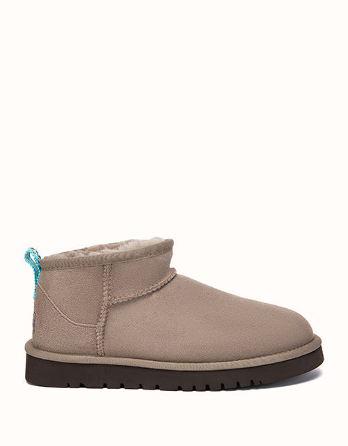 Image of Boots. Product name - AUSTRALIAN SHEPHERD® Ultra Mini Mora Boots in Taupe colour by brand - Ugg Australian Shepherd