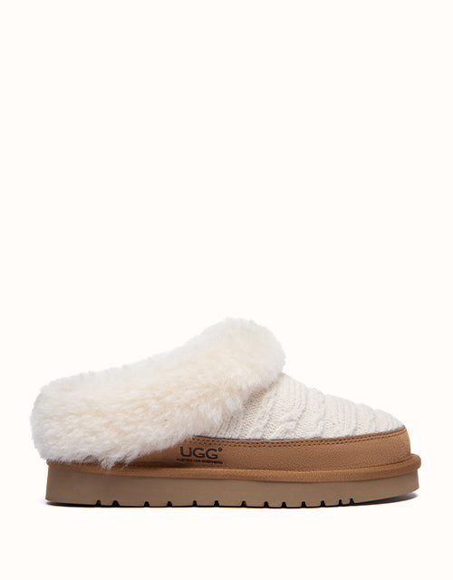 Image of Slippers. Product name - AUSTRALIAN SHEPHERD® Gathera Slippers in Chestnut colour by brand - Ugg Australian Shepherd
