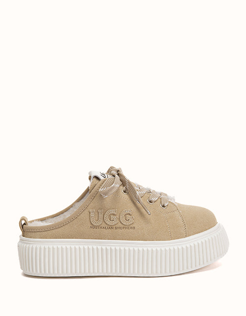 Image of Sneakers. Product name - AUSTRALIAN SHEPHERD® Lorne Mules Sneakers in Sand colour by brand - Ugg Australian Shepherd