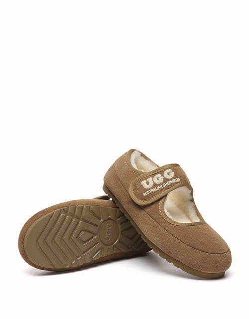 Ugg AUSTRALIAN SHEPHERD® Velvi Mary Jane Slippers (Chestnut)