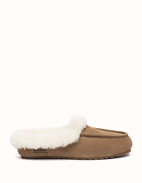 Image of Slippers. Product name - AUSTRALIAN SHEPHERD® Noelle Slippers in Chestnut colour by brand - Ugg Australian Shepherd