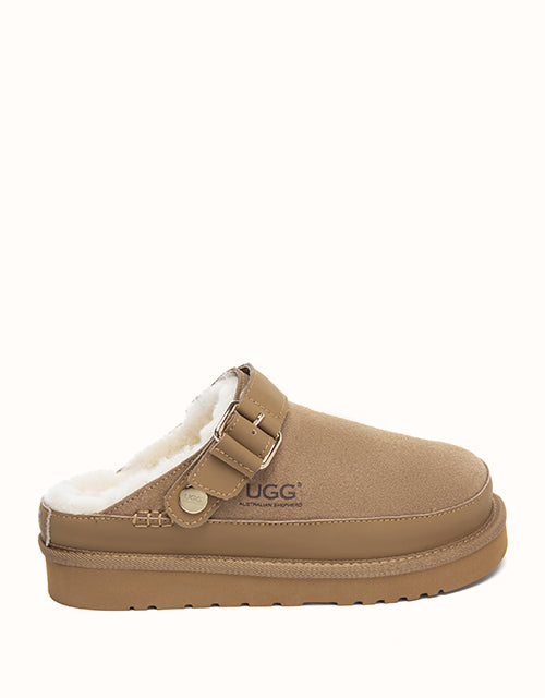 Image of Slippers. Product name - AUSTRALIAN SHEPHERD® Norven Slippers in Chestnut colour by brand - Ugg Australian Shepherd
