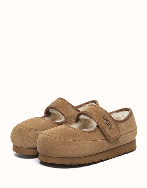 Ugg Australian Shepherd® Millie Kids Mary Jane Slippers (Chestnut)