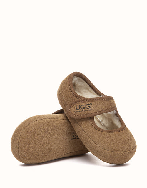 Ugg AUSTRALIAN SHEPHERD® Millie Toddler Mary Jane Slippers (Chestnut)