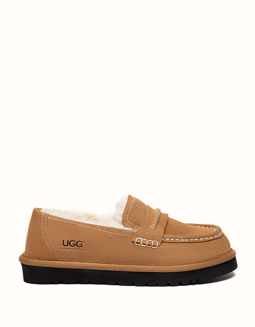 Image of Slippers. Product name - AUSTRALIAN SHEPHERD® Lorin Slippers in Chestnut colour by brand - Ugg Australian Shepherd