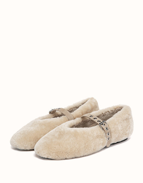 Ugg AUSTRALIAN SHEPHERD® Melie Mary Jane Ballet Flat (Beige)