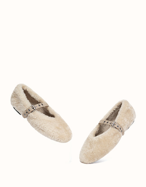 Ugg AUSTRALIAN SHEPHERD® Melie Mary Jane Ballet Flat (Beige)