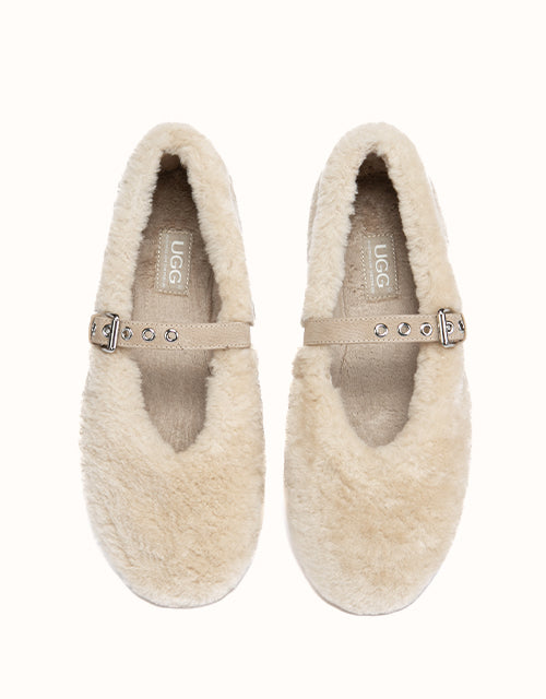 Ugg AUSTRALIAN SHEPHERD® Melie Mary Jane Ballet Flat (Beige)