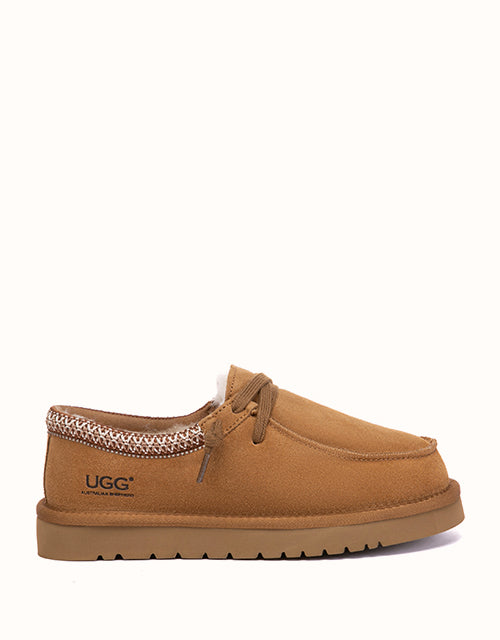 Image of Slippers. Product name - AUSTRALIAN SHEPHERD® Marek Slippers in Chestnut colour by brand - Ugg Australian Shepherd