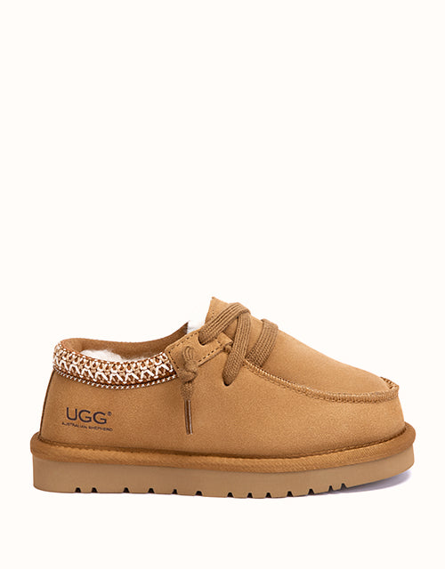 Image of Slippers. Product name - AUSTRALIAN SHEPHERD® Marek Kids Slippers in Chestnut colour by brand - Ugg Australian Shepherd
