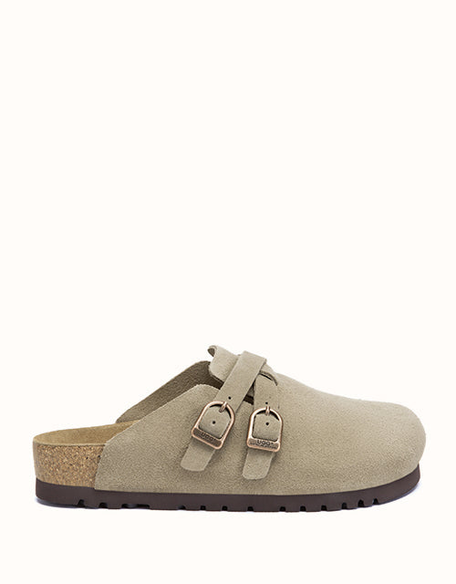 Image of Slippers. Product name - AUSTRALIAN SHEPHERD® Bram Clogs in Taupe colour by brand - Ugg Australian Shepherd