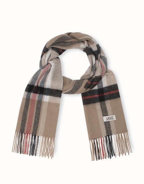 Ugg AUSTRALIAN SHEPHERD® Solara Scarf (Camel Check)