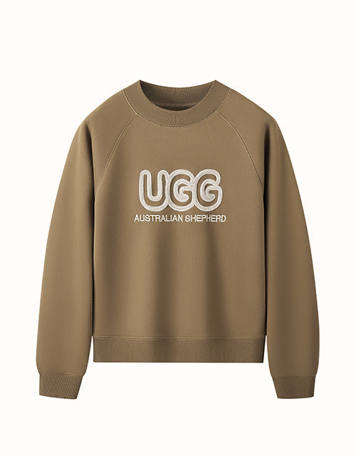 Image of a model wearing Outerwear. Product name - AUSTRALIAN SHEPHERD® Rimeen Sweatshirt in Black colour by brand - Ugg Australian Shepherd