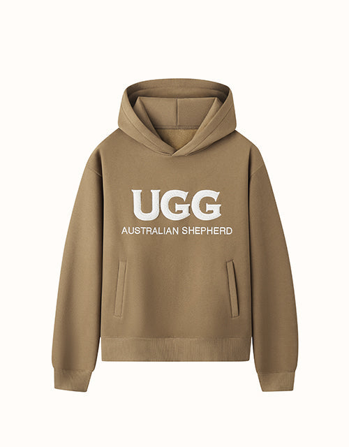 Image of a model wearing Outerwear. Product name - AUSTRALIAN SHEPHERD® Monare Sweatshirt in Black colour by brand - Ugg Australian Shepherd