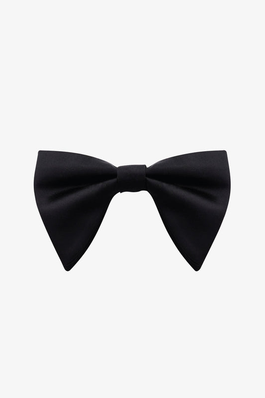 Image of Neckties. Product name - Floppy Bow Tie Black in Black colour by brand - Anthony Squires