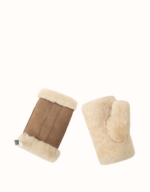 Ugg AUSTRALIAN SHEPHERD® Fingerless Sheepskin Mittens (Chestnut)