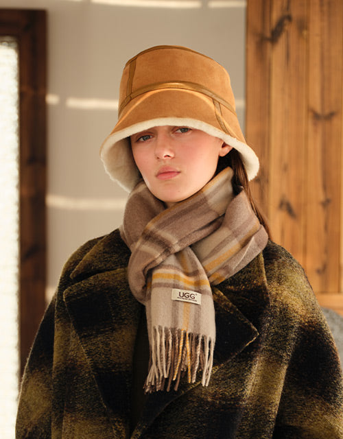 Ugg Australian Shepherd Patchwork Hat (Chestnut)