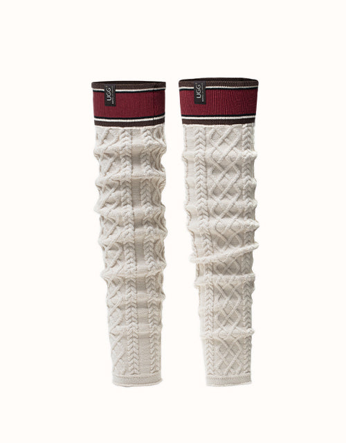 Image of Socks. Product name - AUSTRALIAN SHEPHERD® Knit Socks in Beige colour by brand - Ugg Australian Shepherd