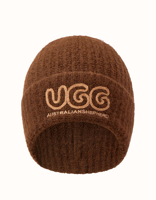 Image of Hats. Product name - AUSTRALIAN SHEPHERD® Ganis Beanie in Black colour by brand - Ugg Australian Shepherd