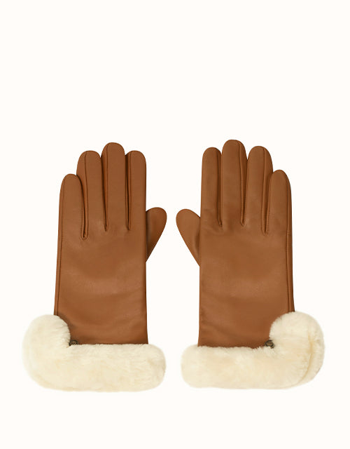 Image of Gloves & Mittens. Product name - AUSTRALIAN SHEPHERD® Norya Gloves in Chestnut colour by brand - Ugg Australian Shepherd