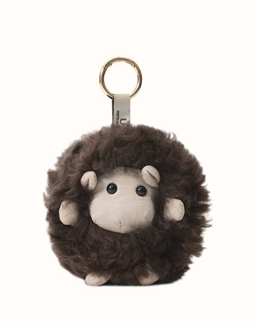 Image of Keychains. Product name - AUSTRALIAN SHEPHERD® Roun Keyring in Chocolate colour by brand - Ugg Australian Shepherd