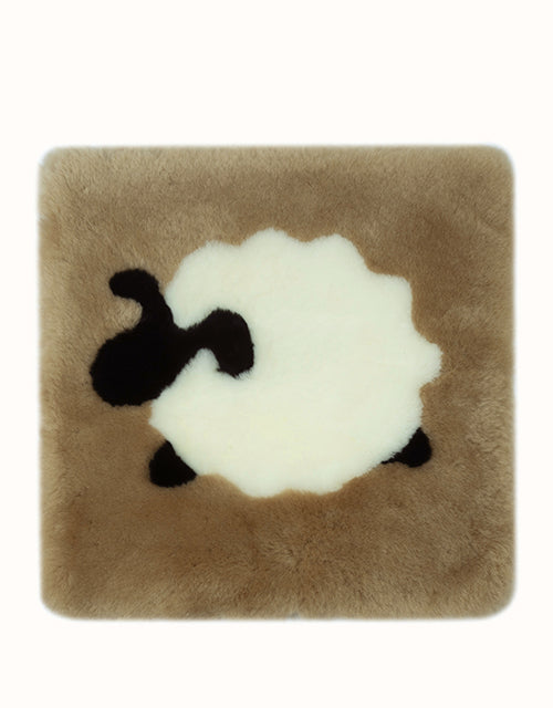 Image of Chair & Sofa Cushions. Product name - AUSTRALIAN SHEPHERD® Square Wool Cushion 40cmx40cm in Grey Sheep colour by brand - Ugg Australian Shepherd