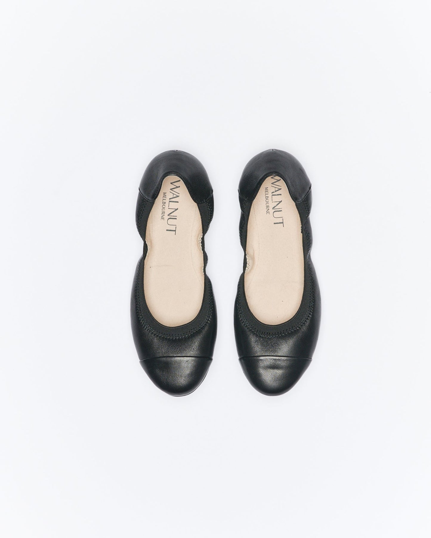 Walnut Melbourne Ava Leather Ballet Flat (Black)