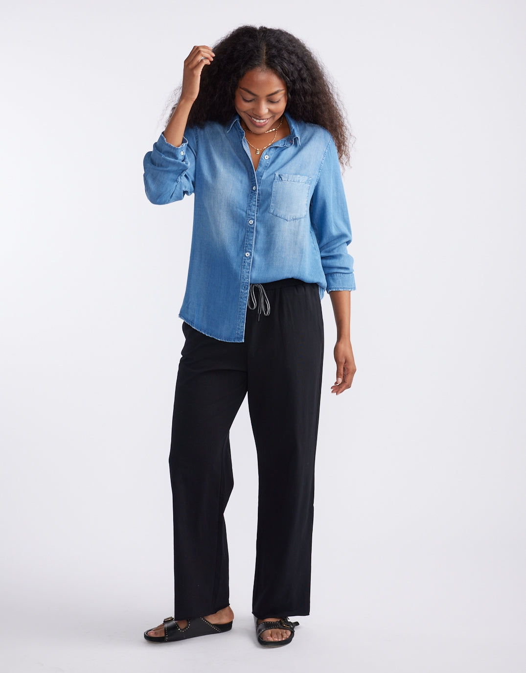 White & Co. Ava Vintage Shirt (Denim)