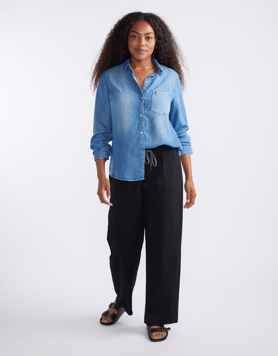 White & Co. Ava Vintage Shirt (Denim)