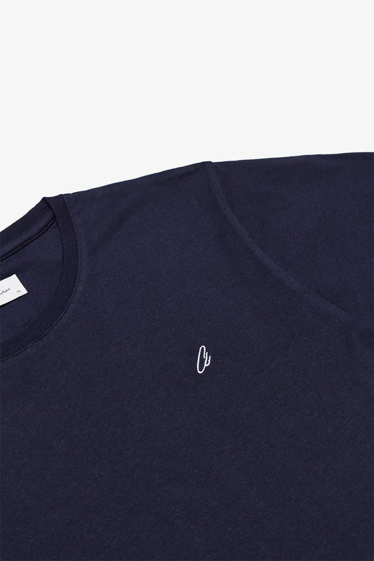 Image of T-Shirts. Product name - Edan Navy T-shirt in Navy colour by brand - Anthony Squires