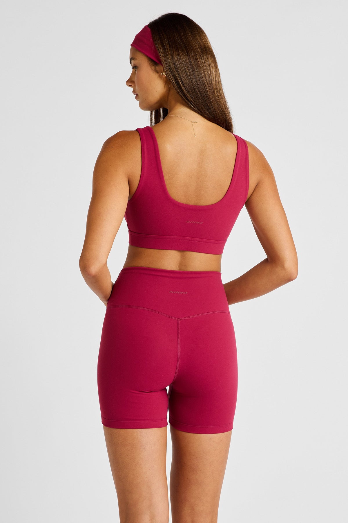 NEW ALLFENIX CloudCore Deep V-Neck Sports Bra (Cherry)