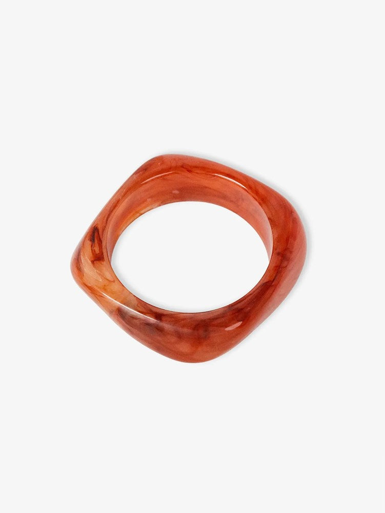 Image of Jewelry. Product name - Angular Cuff Bangle Amber in Amber colour by brand - Betty Basics