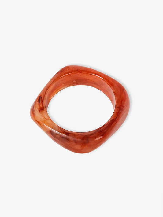 Image of Jewelry. Product name - Angular Cuff Bangle Amber in Amber colour by brand - Betty Basics