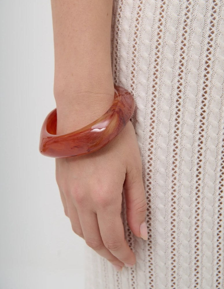 Betty Basics Angular Cuff Bangle (Amber)