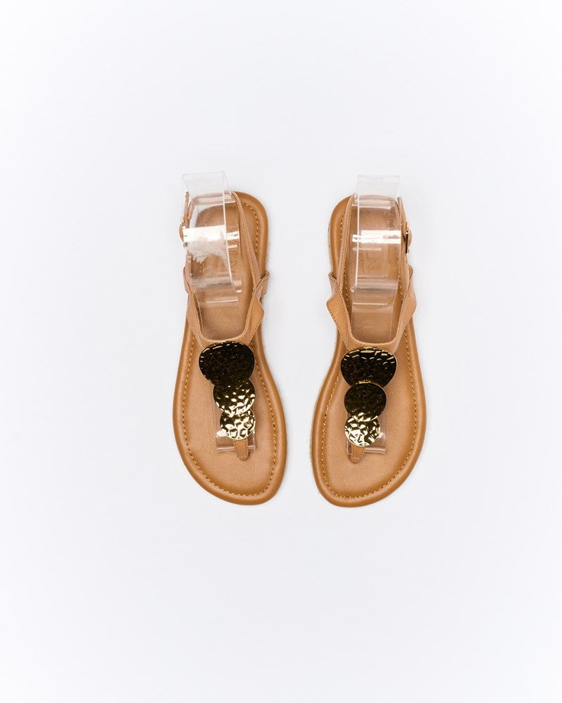 Walnut Melbourne Ada Leather Sandal (Coconut Tan)