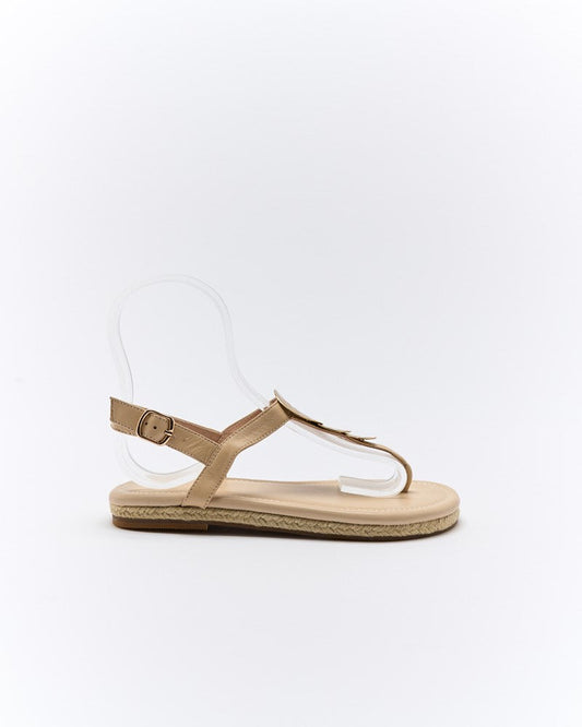 Walnut Melbourne Ada Leather Sandal (Oat)