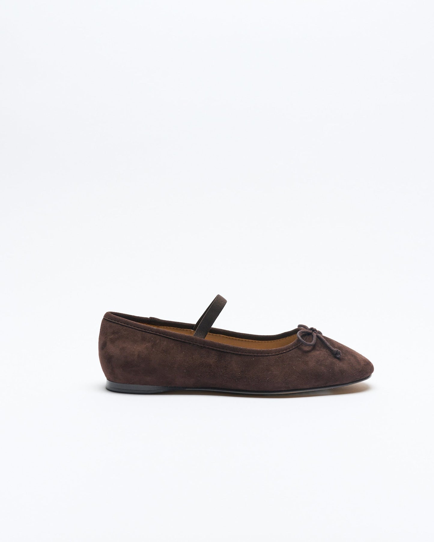 Image of Shoes. Productname: Alice Leather Ballet in Chocolate Suede colour by brand - Walnut Melbourne
