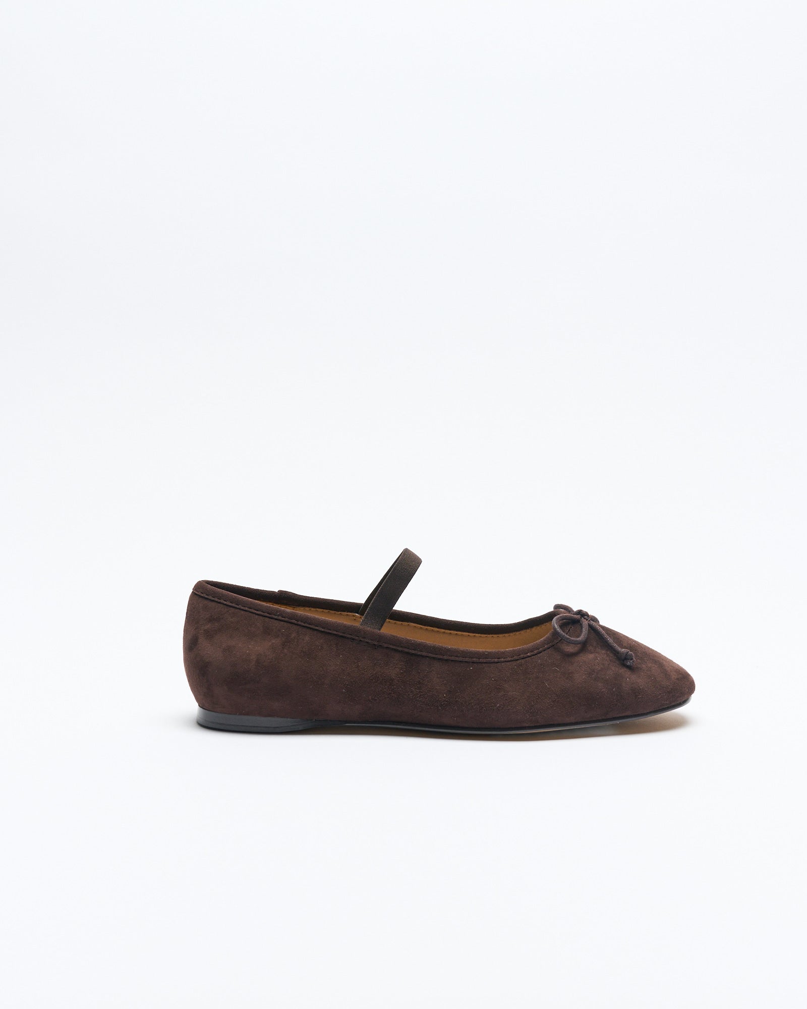 Image of Shoes. Productname: Alice Leather Ballet in Chocolate Suede colour by brand - Walnut Melbourne
