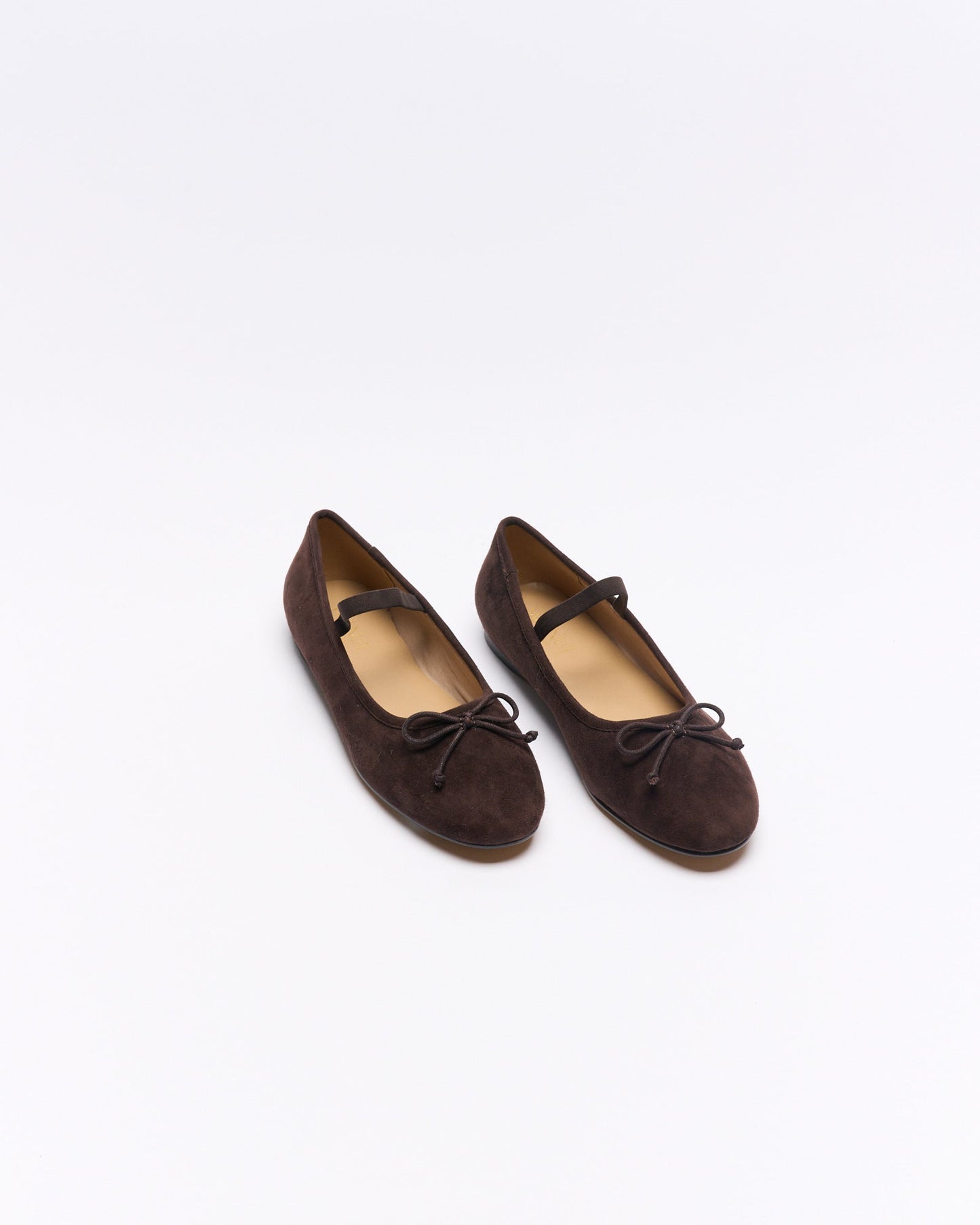 Walnut Melbourne Alice Leather Ballet (Chocolate Suede)