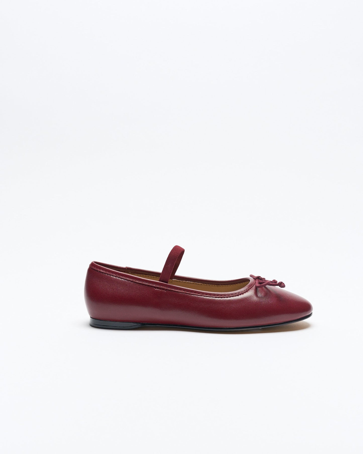 Image of Shoes. Productname: Alice Leather Ballet in Cherry colour by brand - Walnut Melbourne