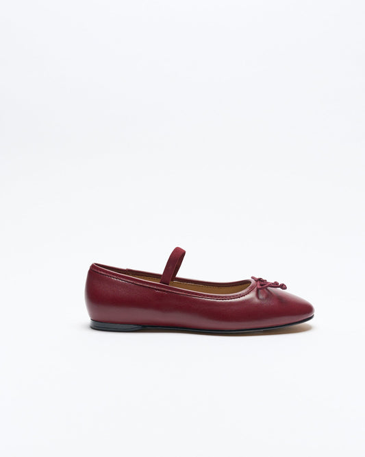 Image of Shoes. Productname: Alice Leather Ballet in Cherry colour by brand - Walnut Melbourne