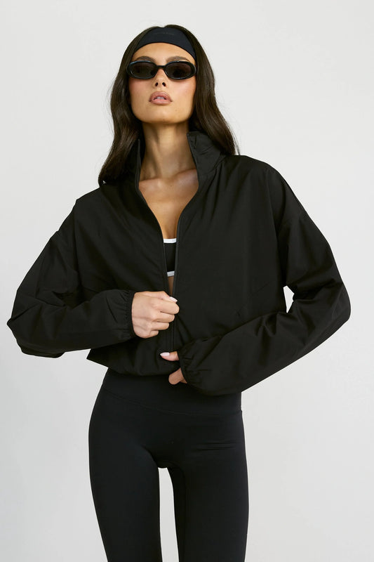 Image of Coats & Jackets. Product name - Spray Paneled Windbreaker in Black colour by brand - All Fenix