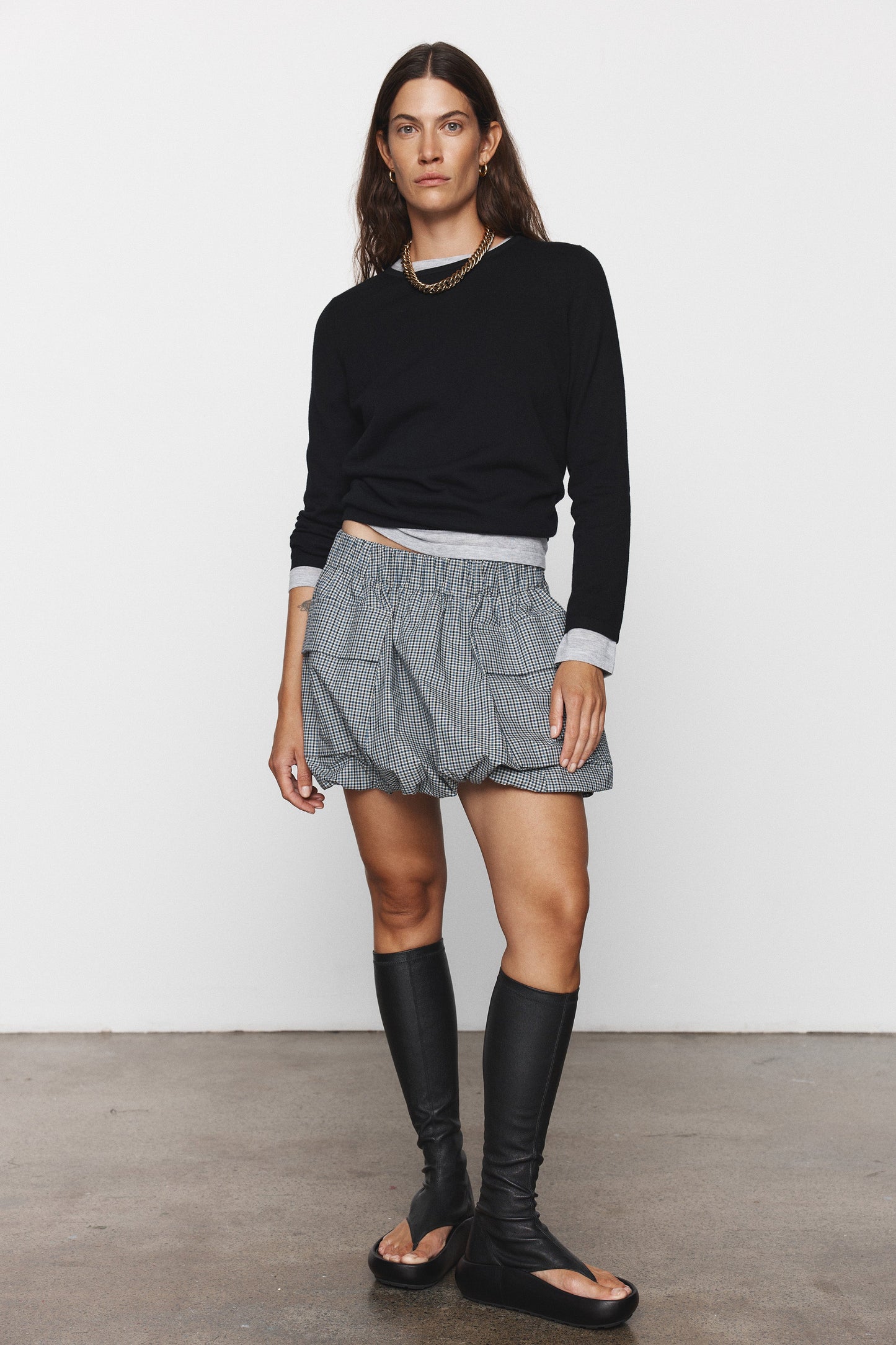 Blanca Studio Amber Layered Sweater (Black)